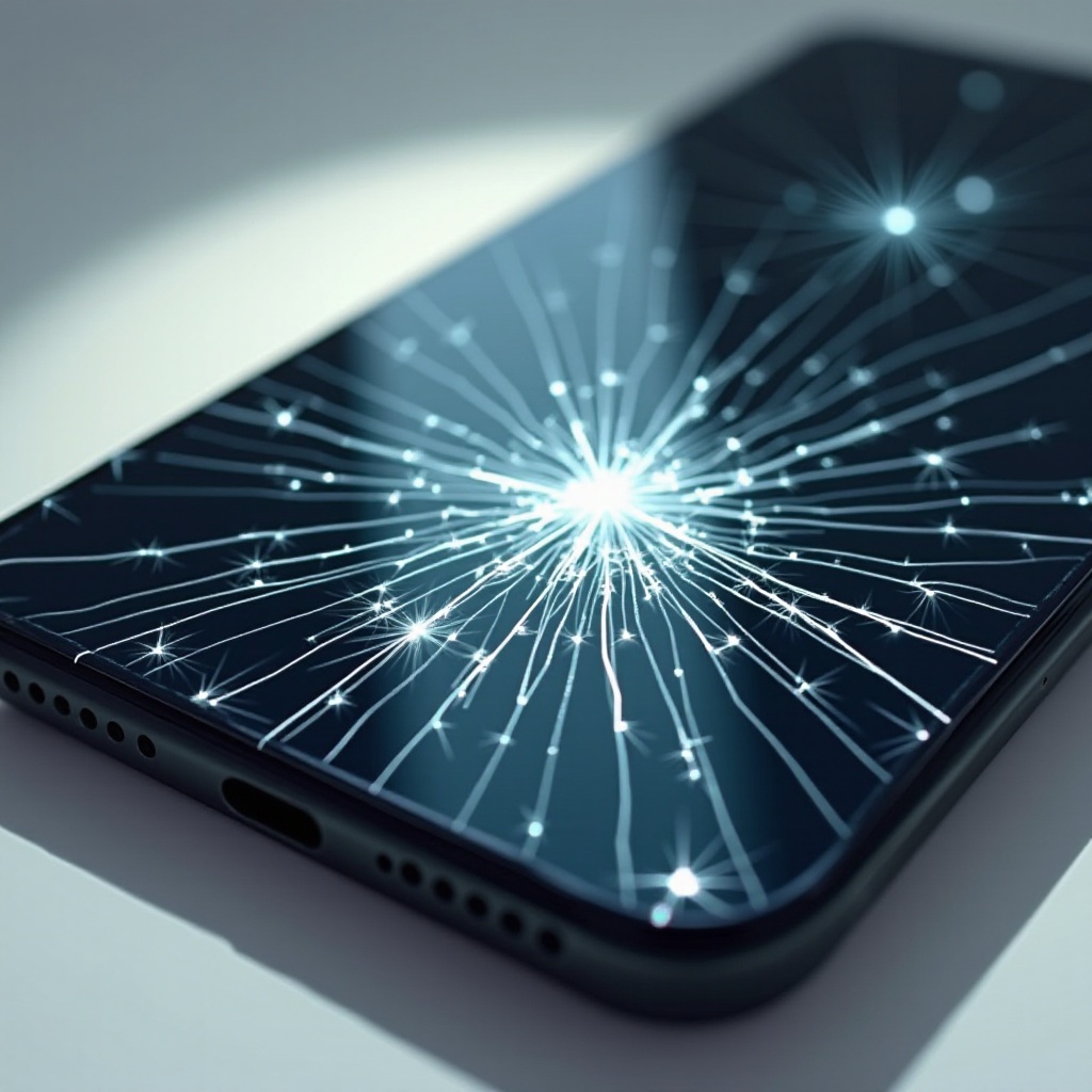 layar ponsel pecah