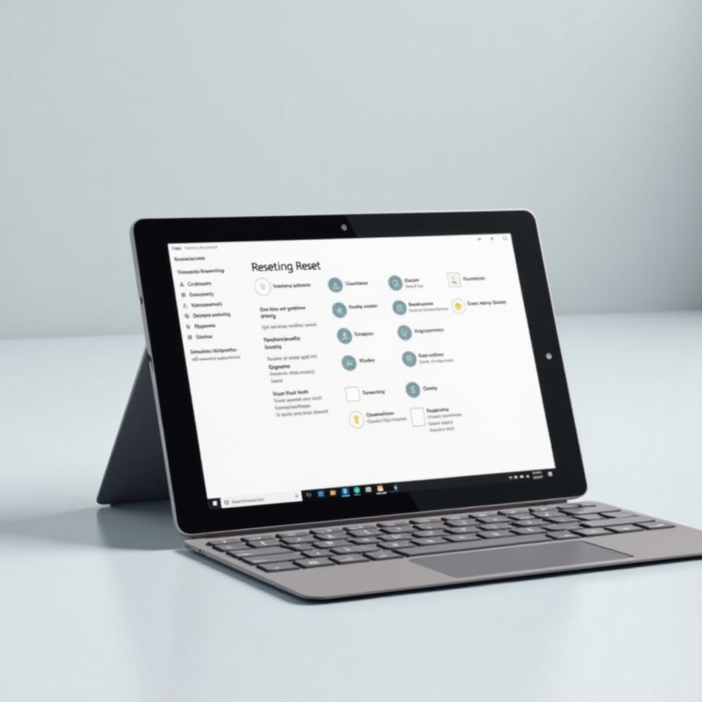 mengatur ulang tablet Surface