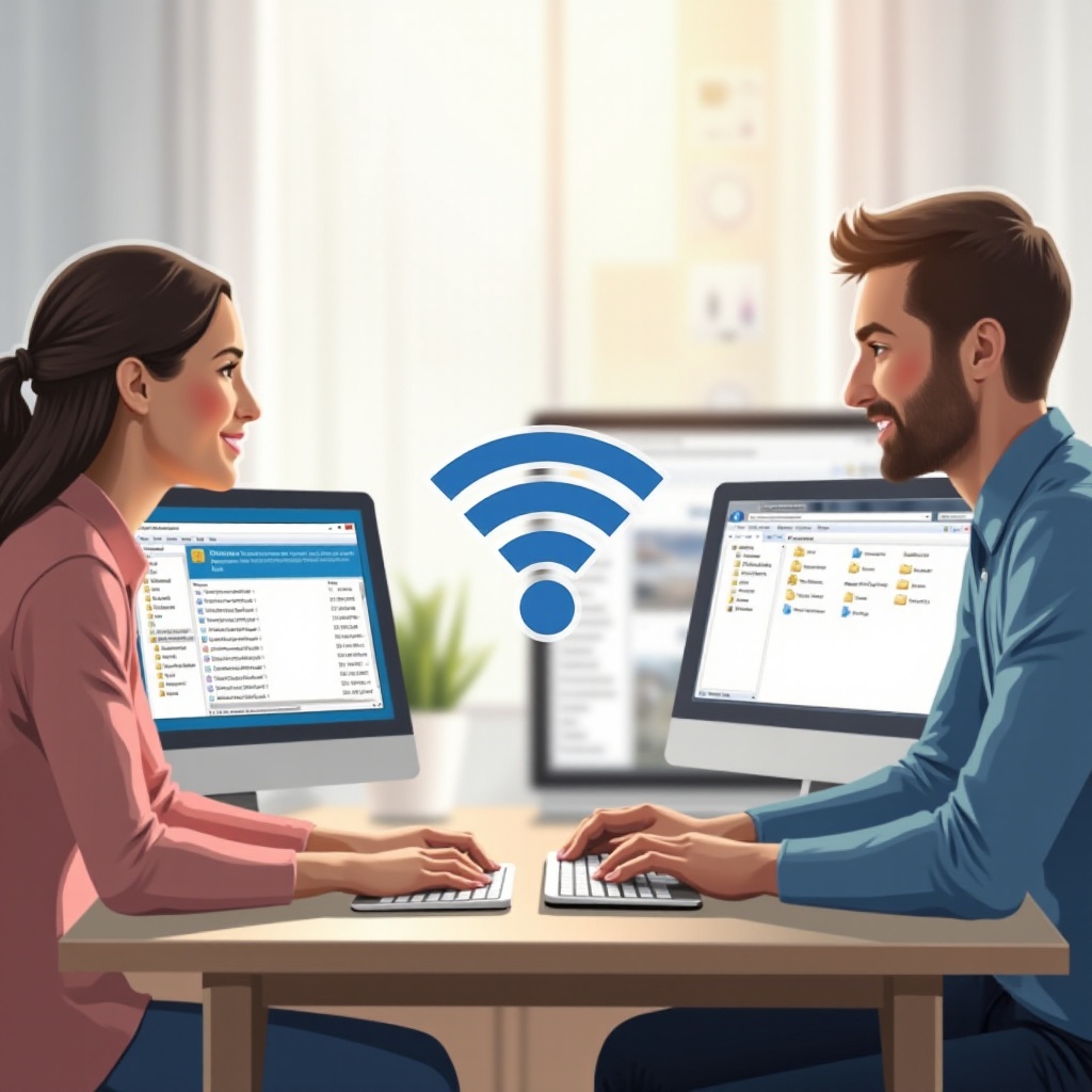 WiFi를 사용하여 PC에서 PC로 파일을 전송하는 방법