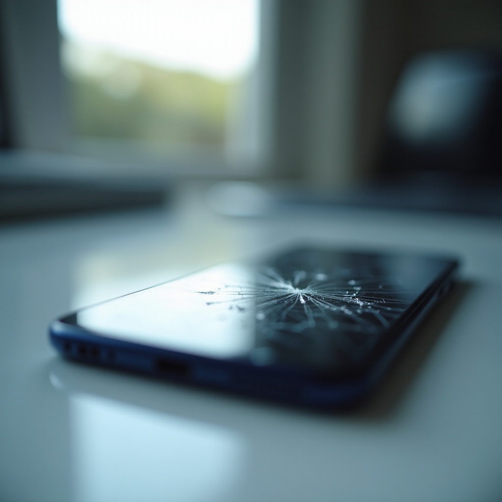 layar ponsel pecah
