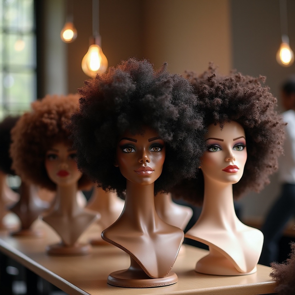 küçük kafalar için afro-amerikan peruk