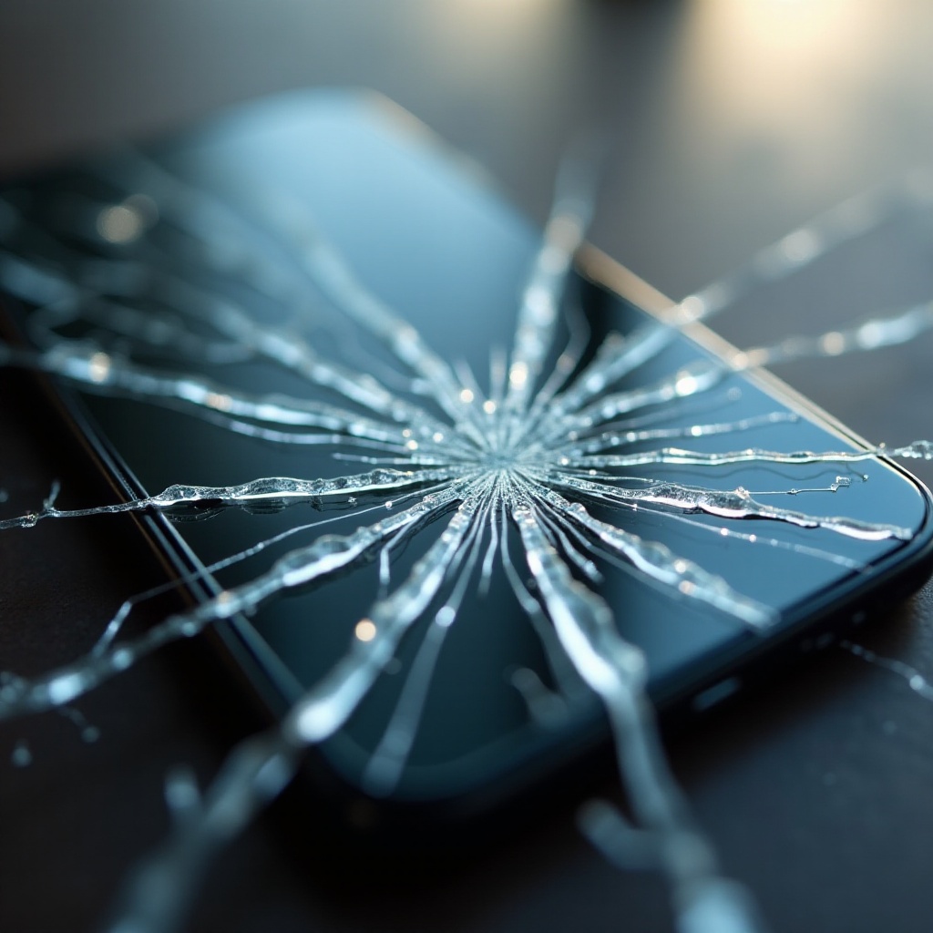 電話の画面が割れた