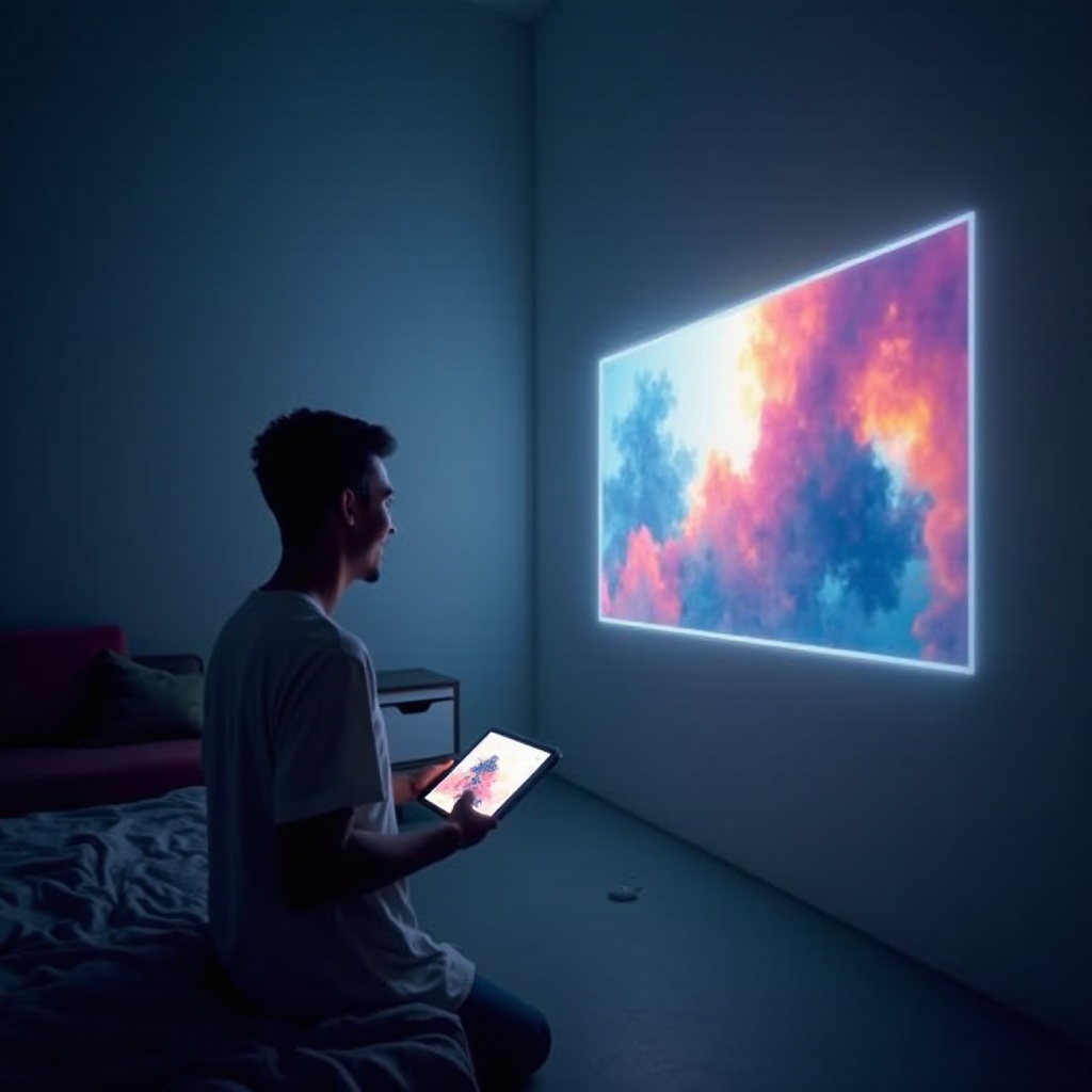 tablet dengan proyektor